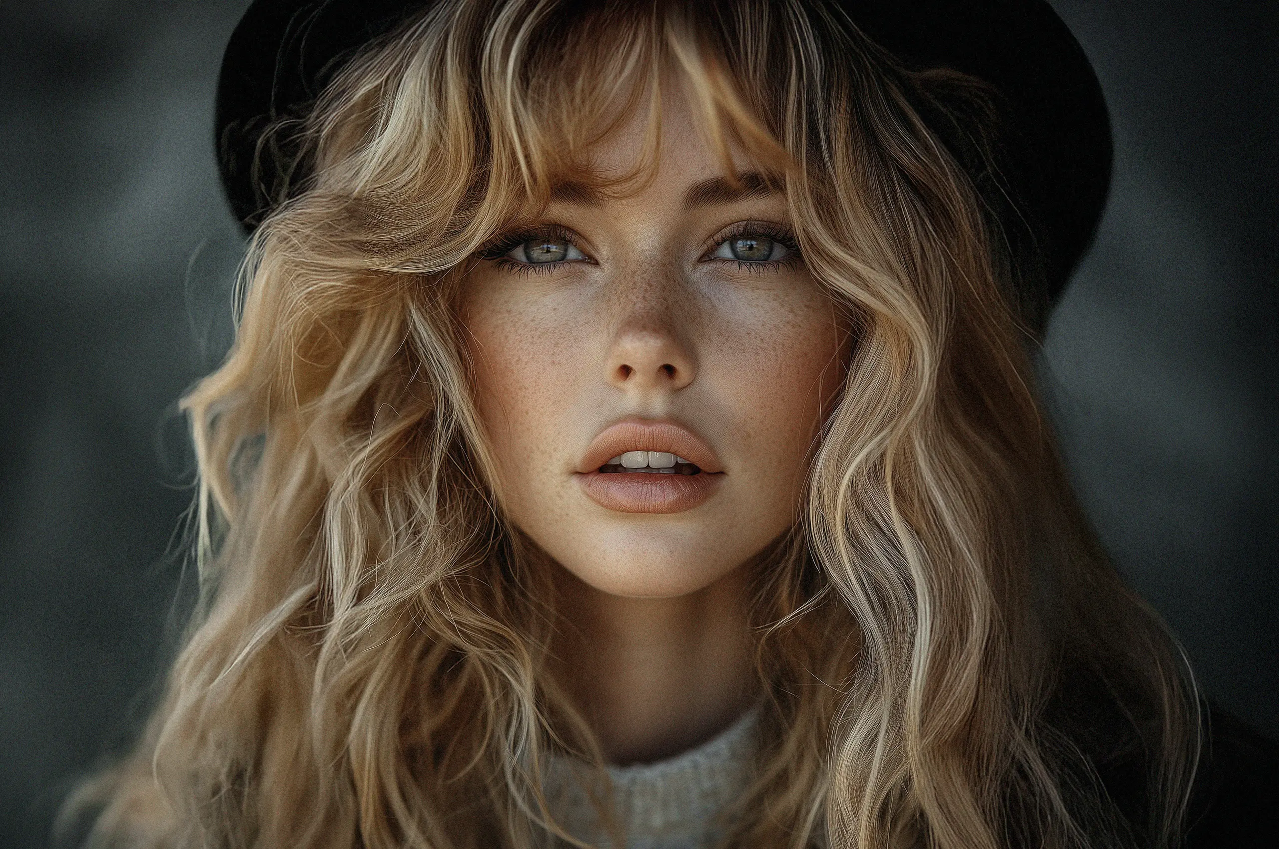 Cannes Image by notthoff La Biosthetique Friseur C Frau mit Balayage und Hut frontal